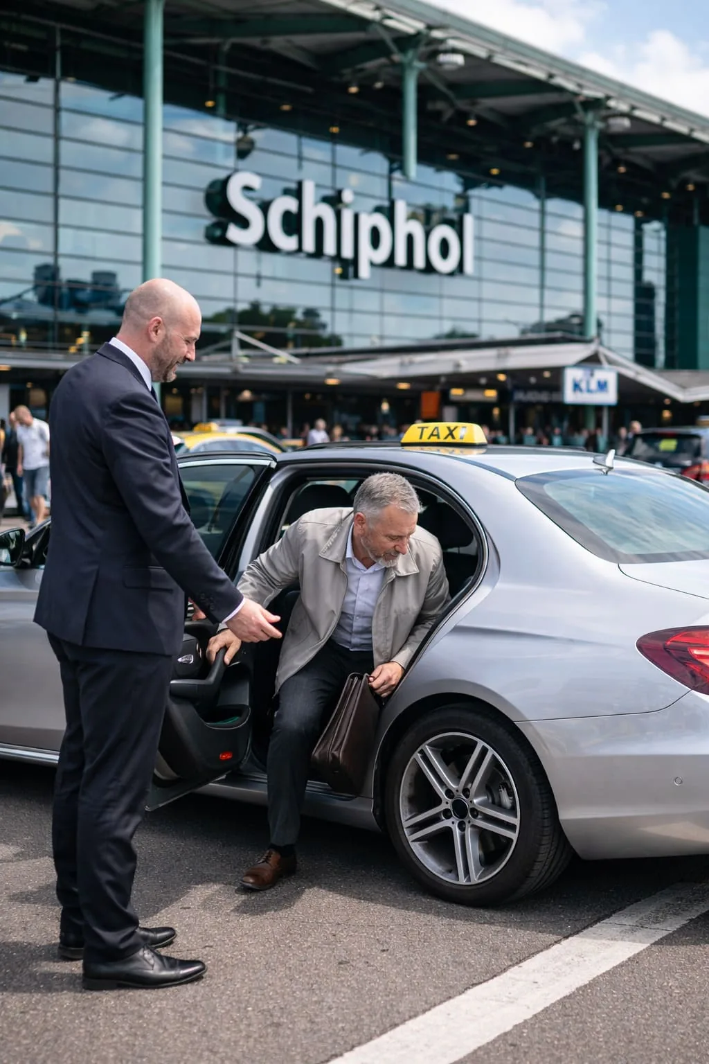 Instappen bij taxi Schiphol, HaarlemCabTaxi
